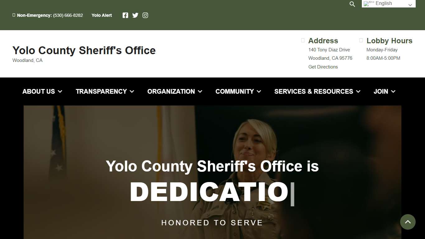 Yolo County Sheriff’s Office – Woodland, CA